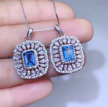Latest design natural Topaz Necklace European noble court style 925 Silver 2024 - buy cheap