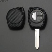 jingyuqin Remote 2 Buttons Car Key Silicone carbon Cover Skin Case Holder For Suzuki /SX4 /Swift /Vitara 2024 - buy cheap