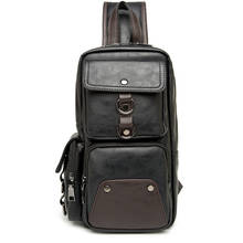 Кожаные сумки через плечо Weysfor, Мужская нагрудная сумка-мессенджер, повседневная сумка, водонепроницаемая сумка на ремне через плечо, модная сумка 2020 2024 - купить недорого