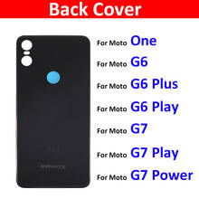 New Back Battery Cover Housing With Glue Adhesive Sticker For Moto One G6 G7 Plus Play Power Rear Cover Replacement Parts 2024 - buy cheap