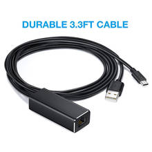 Adaptador Ethernet Micro USB 3 en 1 de 480Mbps a 10/100Mbps RJ45 para Fire TV Stick, Dongle de tarjeta de red LAN de 480Mbps, fuente de alimentación USB 2024 - compra barato