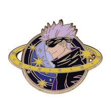 Broche esmaltado do gojo satsuper estrelado, broche japonês para séries de mangá anime 2024 - compre barato