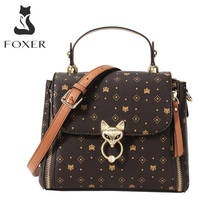 FOXER Brand Vintage Small Shoulder Bag for Women Fashion Signature Top Handle Tote Lady Crossbody Bag Soft Vacation Female Purse 2024 - buy cheap