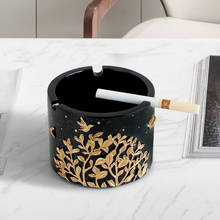 Fashion Tree Pattern Ashtray Moden Resin Round Square Ashtray for home office hotel outdoor Gift Smokeless Ashtray Holder 2024 - buy cheap