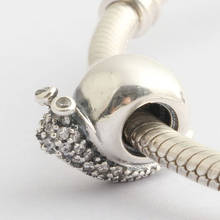 Authentic S925 Silver Bead DIY Jewelry Sparkling Snail Charm fit Lady Bracelet Bangle 2024 - compre barato