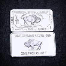 German Mint 1 Troy Ounce Buffalo German Silver Bullion Bar Replica Coins Collection Copy Coins In God We Trust 2024 - buy cheap