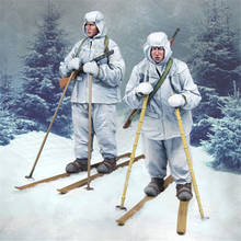 2pcs Resin Figure 1/35 Scale Model Kit Russian Ski Troops GK Assembly Models Kit Colorless Self-Assembled Toy 2024 - buy cheap