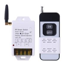 Interruptor com controle remoto sem fio, 315mhz + 433 v 220v, 30a, transmissor e receptor com luz de led 2024 - compre barato