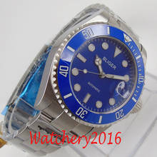 BLIGER Black Dial Sapphire Date Luminous Miyota Automatic movement Men's Watches 2024 - buy cheap