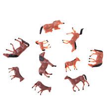 10Pcs 1/87 HO Scale Horses Model Painted Animal Figure Layout Architecture 2024 - buy cheap