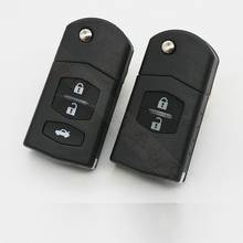 Лучший оригинальный складной ключ для Mazda M3 M6, 2 и 3 кнопки, модифицированные складные ключи, пульт дистанционного управления, Автомобильный ключ 2024 - купить недорого