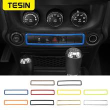 TESIN-Botón de luz de emergencia para coche, marco decorativo, pegatinas para Jeep Wrangler JK 2011-2017, accesorios interiores 2024 - compra barato
