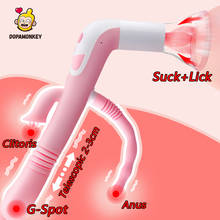 Pussy Tongue Lick Suck Vibrator G-Spot Vagina Telescopic Massager Masturbation Oral Sex for Women Clitoris Breast Stimulator Toy 2024 - buy cheap