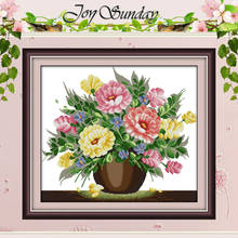 Liquid Powder Flower  counted Cross Stitch 11CT 14CT Cross Stitch Set Wholesale Chinese Cross-stitch Kit Embroidery Needlework 2024 - buy cheap