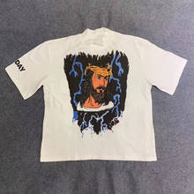 Camiseta de Jesús es el rey para hombres y mujeres, camisa de alta calidad de verano, Kanye West, servicio de Domingo, Starlight, Jesús es el rey, camisetas blancas 2024 - compra barato