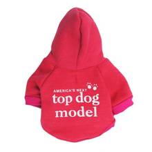 PUOUPUOU зимняя утолщенная Одежда для собак с буквенным принтом, одежда для собак, толстовки для маленьких и средних собак, теплая одежда для щенков, XS-XXL 2024 - купить недорого