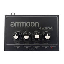 Ammoon-amplificador portátil aha04 de 4 saídas, amplificador com 1/4 "e 1/8", saídas rca, entrada estéreo, controle de volume 2024 - compre barato