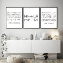 Rapero de Hip Hop para sala de estar, póster decorativo con cita musical, carteles grandes e impresiones, imagen artística de pared para decoración del hogar 2024 - compra barato