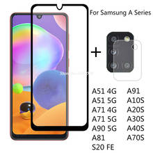 Закаленное стекло для Samsung Galaxy A51 A71 A90 5G A81 A91 A10S A20S A30S A40S A70S S20 FE 2024 - купить недорого