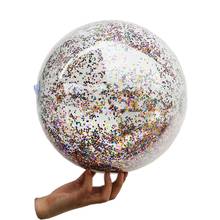 OOTDTY Glittering Transparent Beach Ball Pool Play Ball Inflatable Ball Photo Props Kids Toy Party Toys Wholesale Dropshipping 2024 - buy cheap