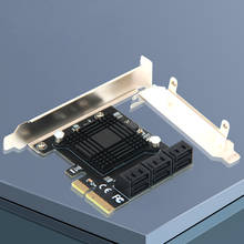 6 портов SATA 3 PCI Экспресс Плата расширения PCI-E/PCIE SATA контроллер SATA множитель SATA3 6 Гбит/с ASMedia ASM1166 чип для HDD SSD 2024 - купить недорого
