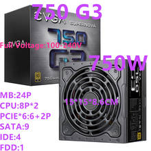 Новый блок питания для EVGA бренда 80PLUS Gold, полностью модульный бесшумный вентилятор, источник питания, номинальная мощность 750 Вт, пиковая мощность 850 Вт, блок питания 750 G3 2024 - купить недорого