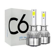 2pcs C6 LED headlight Bulbs 6000K H1 H3 H4 H7 H8 H9 H11 H13 H16 H27 9004 9005 9006 9007 9012 5202 880 881 HB1 HB3 HB4 HB5 Lamp 2024 - buy cheap