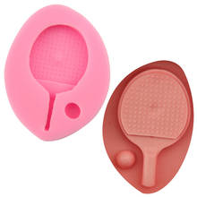 Table tennis racket modeling silicone mold chocolate fondant cake decoration tool gypsum DIY glue dropping mold 2024 - buy cheap