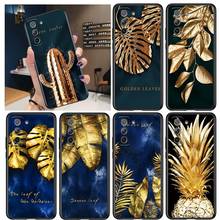 Golden Cactus Banana Leaf for Samsung Galaxy S21 Ultra Plus Note 20 10 9 8  S10 S9 S8 S7 S6 Edge Plus Black Phone Case 2024 - buy cheap
