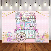 Фон для фотосъемки Mehofond для празднования дня рождения девочки кандиленда розовый сладкий леденец в магазине мороженое праздничный фон для фотостудии 2024 - купить недорого