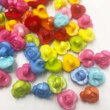 50/100 pcs New! Mini Rose Mix Plastic Notions Accessories DIY Crafts  Backhole Sewing  Scrapbooking Buttons PT40 2024 - buy cheap