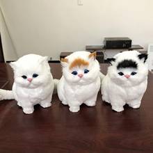 Animal Simulation Cat Vocal Toys Children Gift Plush Stuffed Doll Home Ornament Cute Doll Model Gifts For Office Home Decoration 2024 - buy cheap