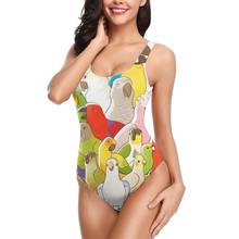 women 2021 Exotic Bikinis Parrot Party Women Swimsuit One Piece swimsuit R336 Women Beach wear 2024 - buy cheap