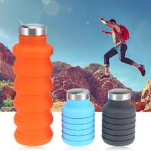 Portable Silicone Water Bottle Retractable Folding Coffee Bottle Outdoor Travel Drinking Collapsible Sport Drink Kettle 2024 - buy cheap