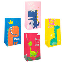12 шт. динозавр коробка конфет Дино Бумага Подарочная Конфета наклейки для сумок с изображением животных из джунглей подарки для тематической вечеринки на день рождения для детей Baby Shower Свадебные украшения 2024 - купить недорого