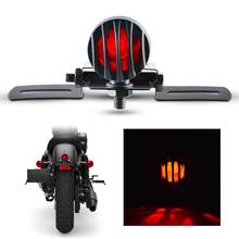 Luz traseira de motocicleta com suporte para placa de carro, luz de freio vermelha para liquidificador, cafe racer 2024 - compre barato