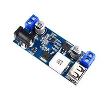 DC-DC 24v/12v a 5v 5a step down power supply buck converter substituir lm2596s usb ajustável step-down módulo de carregamento para o telefone 2024 - compre barato