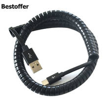 Кабель usb type C плоский спиральный пружинный кабель type-C для USB 2,0 A 2024 - купить недорого