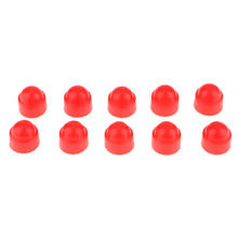 10 peças tampas de proteção de porca hexagonal hexagonal de plástico vermelho com domo 2024 - compre barato