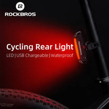 ROCKBROS USB Rechargable Rear Light Bicycle Light Waterproof Bike Taillight LED Safety Warning MTB Bike Saddle Tail Light 2024 - buy cheap