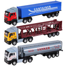 1:50 Scale Simulation Truck Toy Tractor Model Platform Truck Holland Tractors Alloy Trailer Kids Toys Cars Gift Farm Transporter 2024 - buy cheap