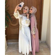 Кафтан Дубай Абая Турция мусульманский женский хиджаб платье ислам кафтан Сарафан Платья ИД Мубарак европейская одежда мусульман 2024 - купить недорого