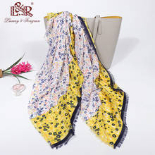 Little Flowers Scarf Women Large Shawls Floral Print Stoles Square Bandana Luxury Brand Kerchief Scarves Female Foulard 2024 - buy cheap