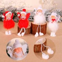 4 padrões de natal boneca anjo brinquedo árvore natal pingentes pendurado ornamentos presente papai noel brinquedo ornamento pendurado decoração 2024 - compre barato
