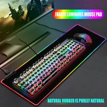 Alfombrilla de ratón extensible con Led, Base de goma antideslizante, para teclado de ordenador, XXL RGB, para Gaming 2024 - compra barato