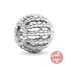 Hight Quality 925 Sterling Silver Beads Hollow Round Charms fit Original Pandora Charm Bracelets Women DIY Jewelry Making 2024 - buy cheap