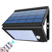 New Foldable Solar Light Brightness Adjustable PIR Motion Sensor Solar Lamp With 6 Working Mode Remote Control Security Lighting 2024 - buy cheap