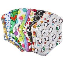 5Pcs Lady Reusable Cloth Pads With Bamboo Cotton Inner, Cloth Day Night Pads Menstrual Pad Sanitary Pads Anti-Side Leakage 2024 - buy cheap