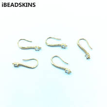 New arrival! 24x4mm 50pcs Copper/Cubic Zirconia Ear hook for Earrings parts/hand Made Earrings make/ Jewelry Findings DIY 2024 - buy cheap