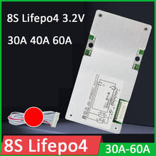 BMS 8S 24V Lifepo4 литий-железо-фосфатных аккумуляторов и Батарея защиты инвертор для платы с балансом 30A 40A 60A BMS PCB 4S 12V 3,2 V 2024 - купить недорого